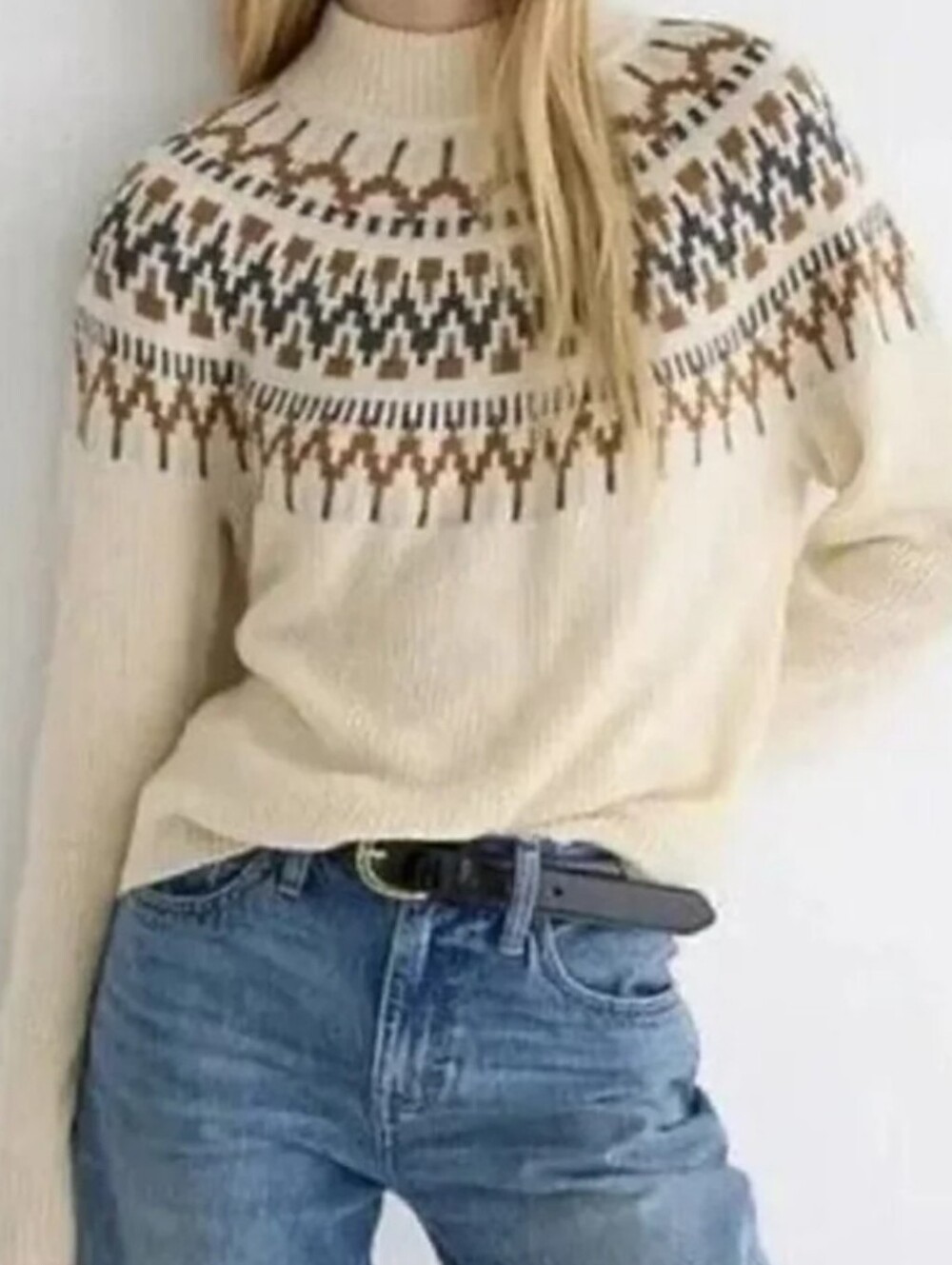 J. Crew Fair Isle Nordic Wool Blend Sweater Pullover - Picture 1 of 6
